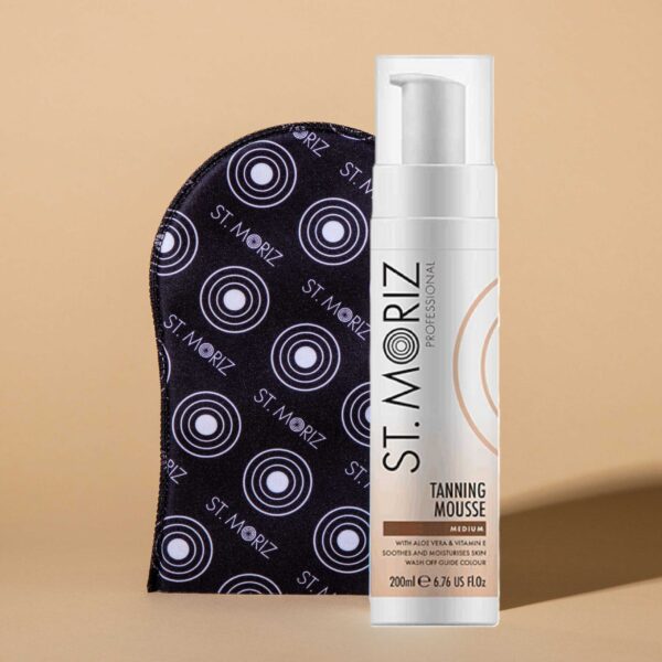 Zestaw: Rękawica do aplikacji samoopalaczny + Medium samoopalacz, medium